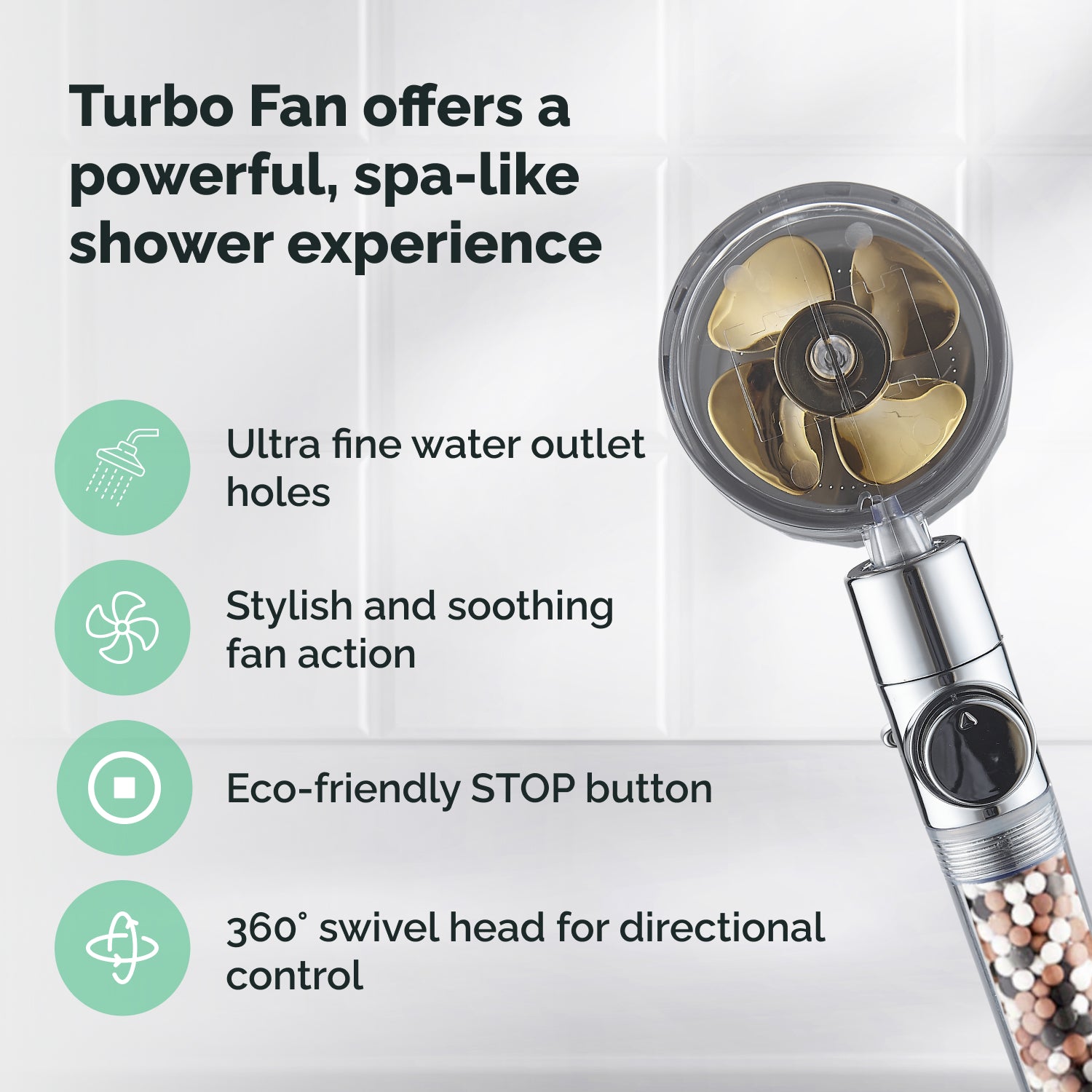 Ecopower Turbo Fan sprcha hlavičky