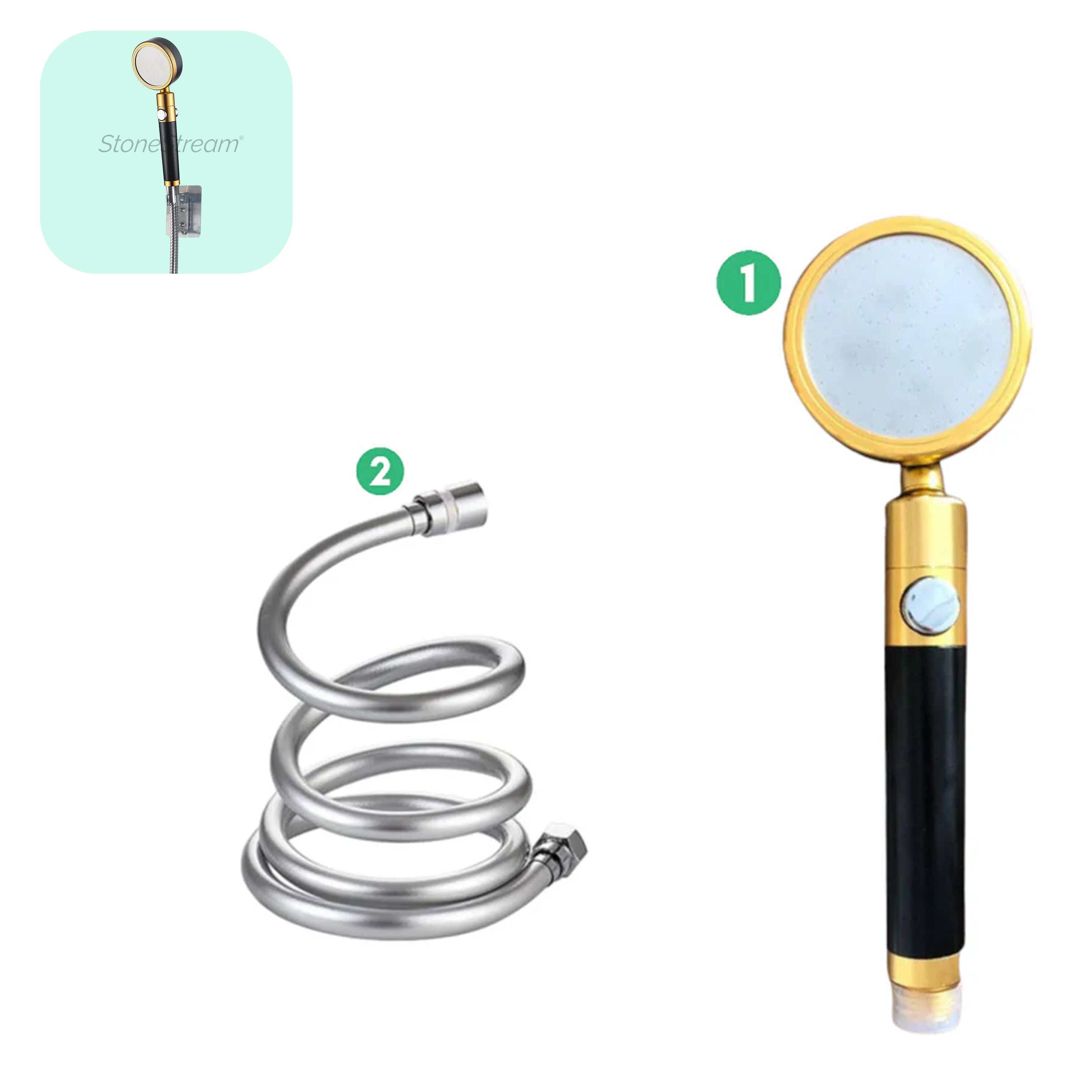 Ecolux Metalická sprchová hlavice