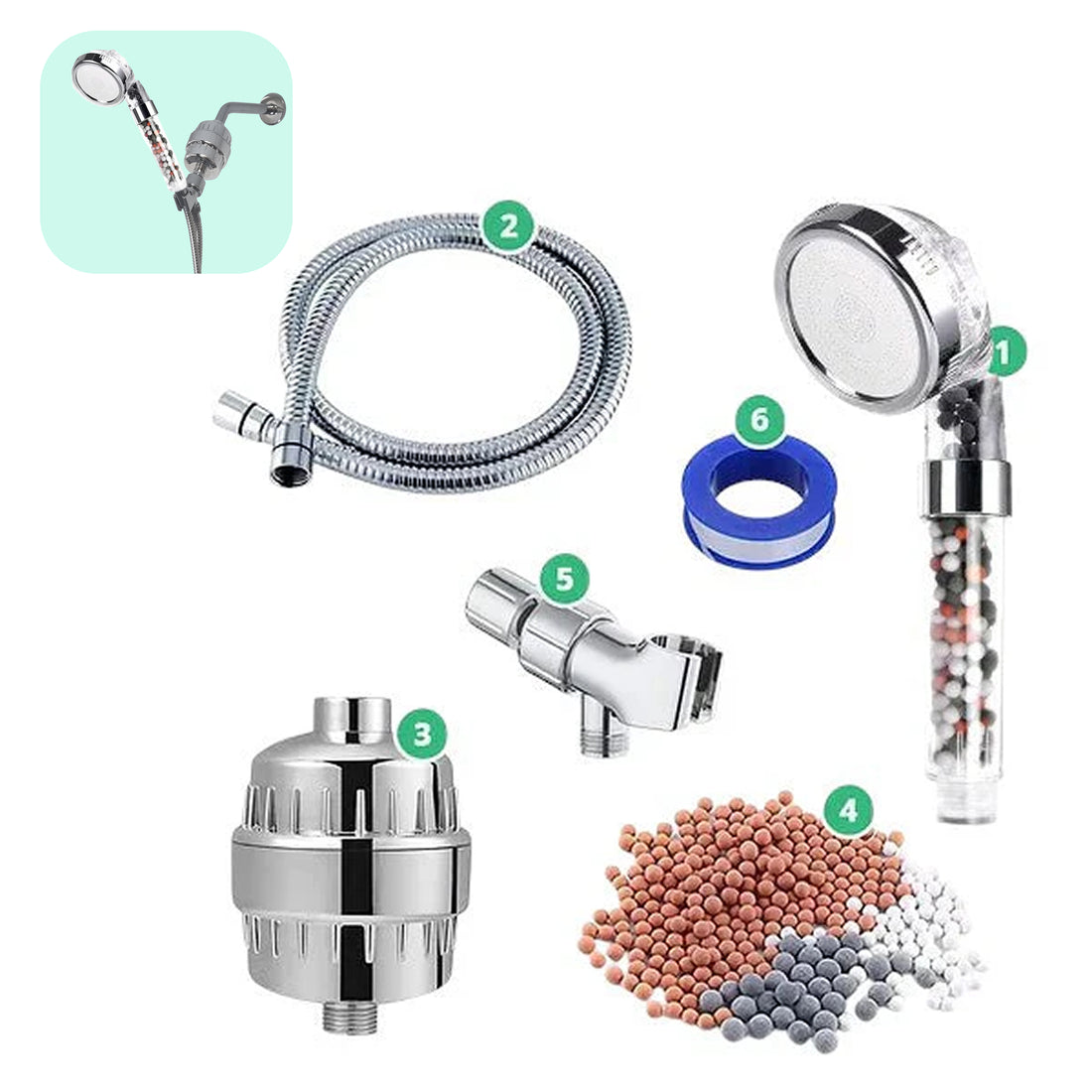 Filtrační sada na tvrdou vodu + Nástěnný adaptér