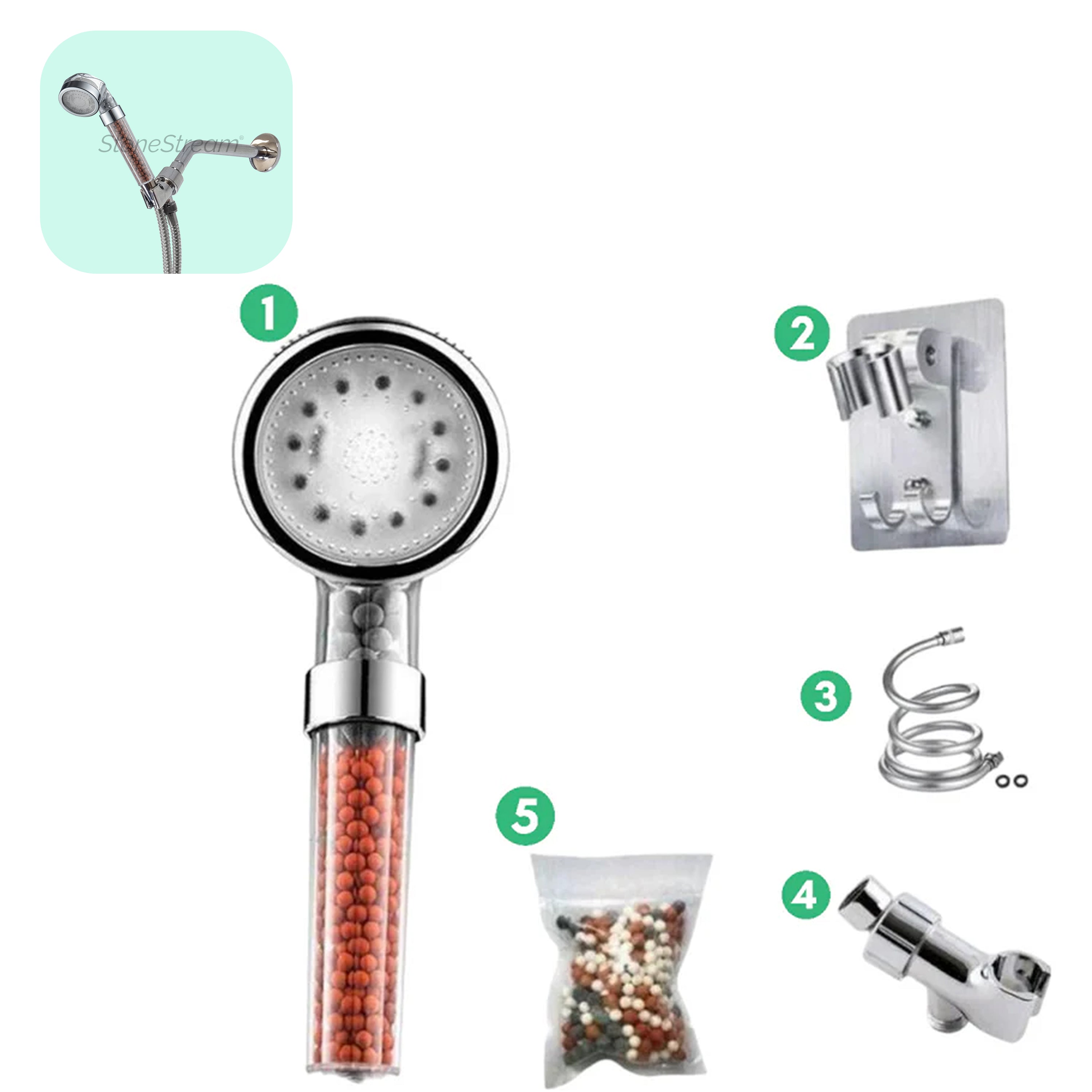 LED iontová sprchová hlavice