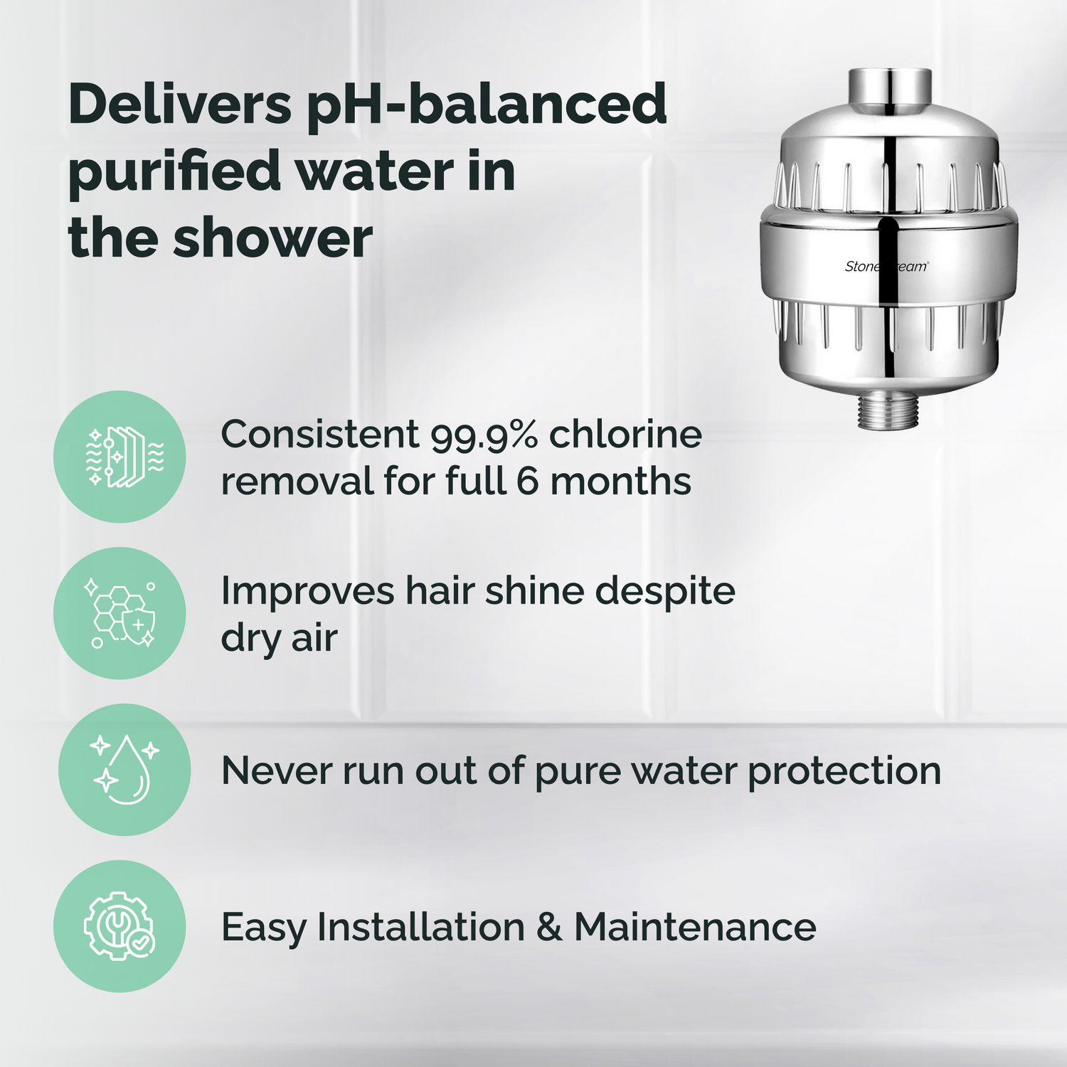 Sprchový filtr na tvrdou vodu