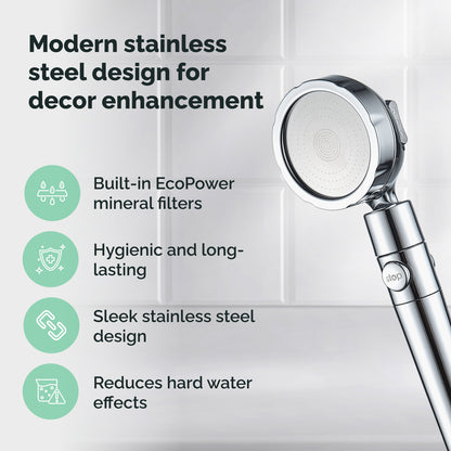 Ecolux Metalická sprchová hlavice