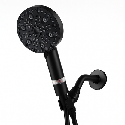 EcoLux 4 v 1 chromovaný nástěnný adaptér s 9 režimy, nerezová ocel