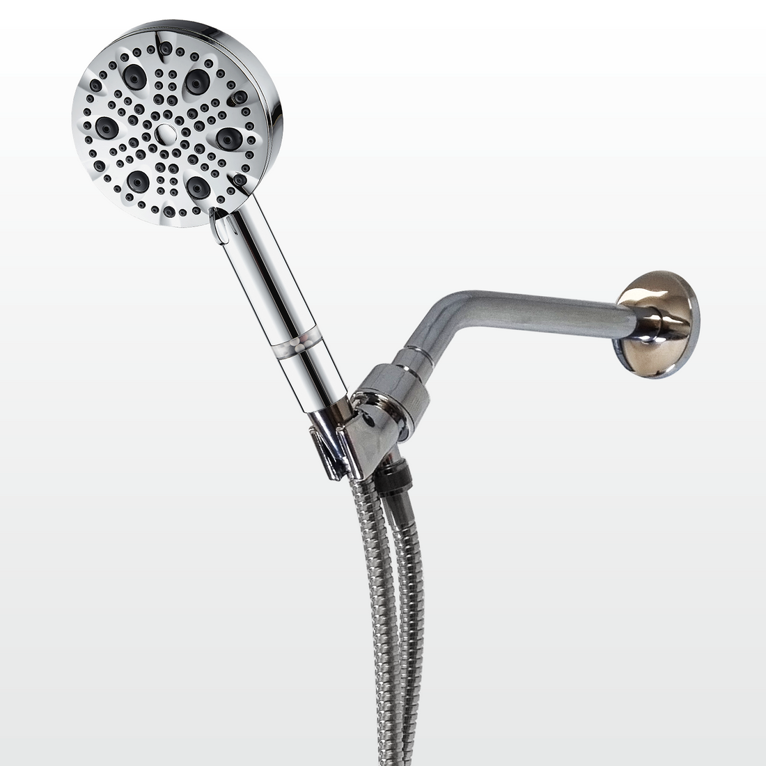 Ecolux 4-in-1 chromový adaptér s 9 režimem nerezové oceli