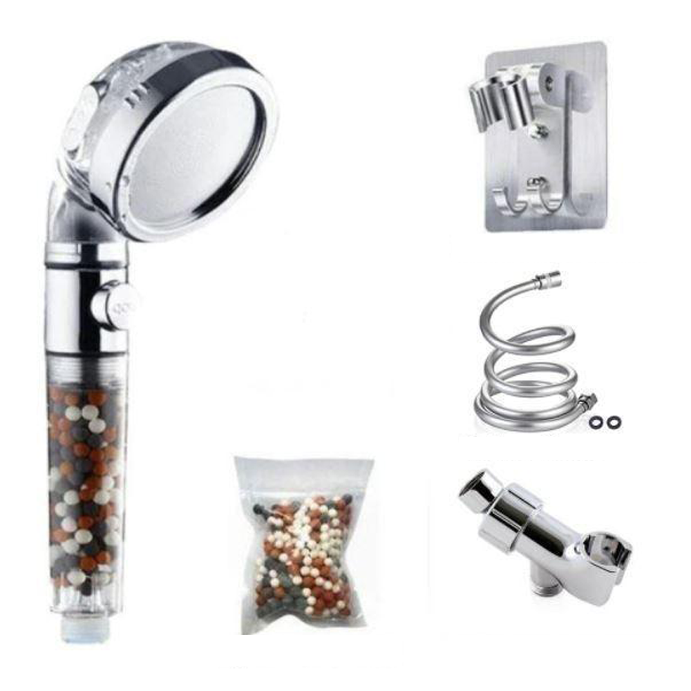 Modern Shower Head with Hose, Hand Holder, Arm Diverter